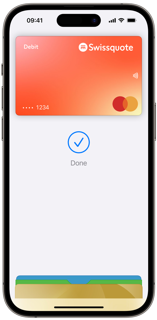 Apple Pay available with the Swissquote Debit Mastercard